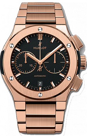 AAA Replica Hublot Classic Fusion Chronograph King Gold Bracelet Watch 520.OX.1180.OX